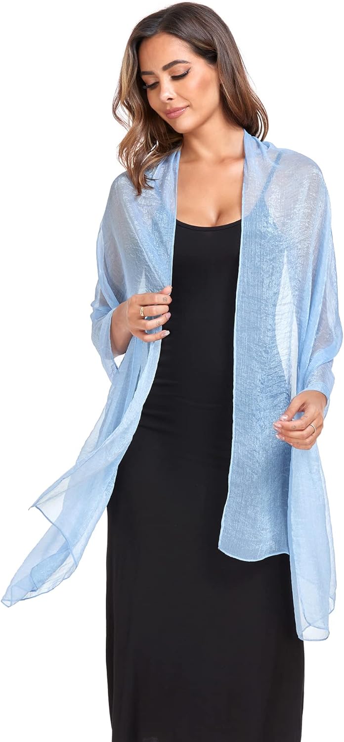 SURVODJA Women Shawls and Wraps for Evening Dress Lightweight Scarf Wedding Guest Shawl Wrap Bridesmaid Scarves - Image 6