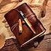 Best Wooden Fine Fountain Pen with Display Case and Ink Cartridges, Nice Ink Pen Gift Set with Wood Single Pen Holder
