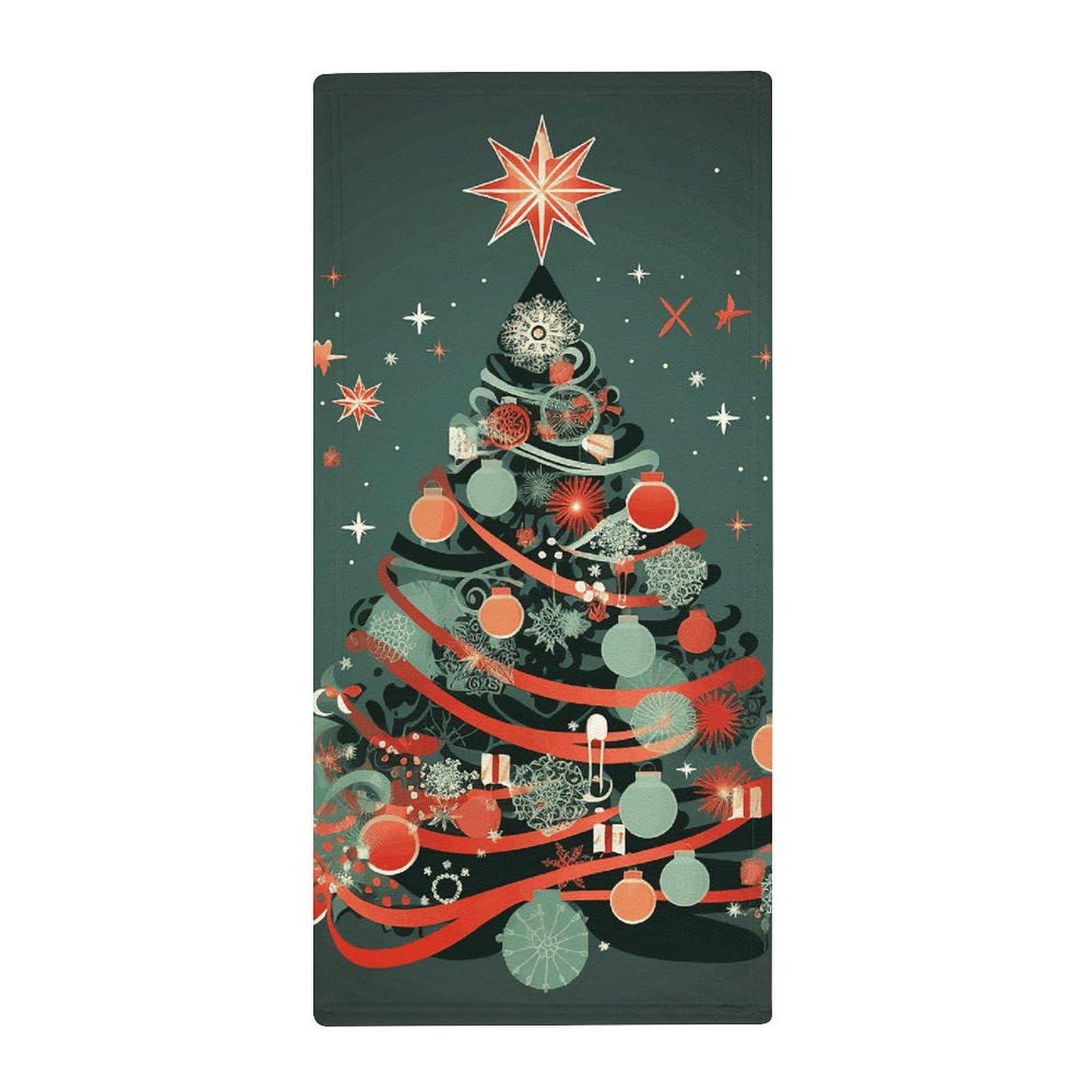 Serviette sapin de Noël absorbante et douce pour la cuisine et salle de bain