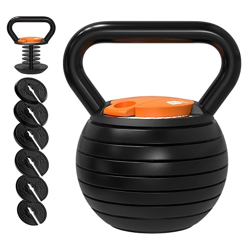 Adjustable Kettlebell, 7.8-40LBS Kettlebell Sets for Men & Women