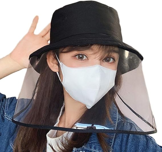 Amazon 安全保護帽子 つば広 フェイスガード 防風キャップ ハット 飛沫防止 釣り帽子 漁師帽 防ウイルス 防塵 キャップ ファイスカバー Uvカット ハット 通販