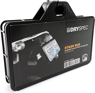 Twisted Throttle Stash Box Lockable Motorcycle License Plate Storage Box Weather Resistant