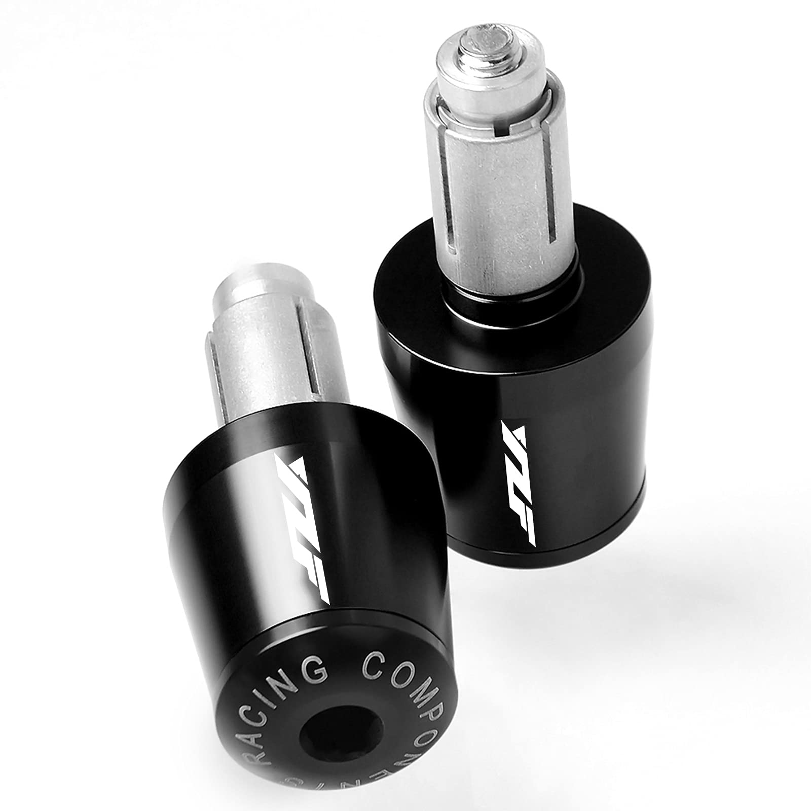 22mm 7/8"Tappi di Chiusura a Mano a Moto Compatibile con YZF R1 R6 R125 R65 R3 600R Nero