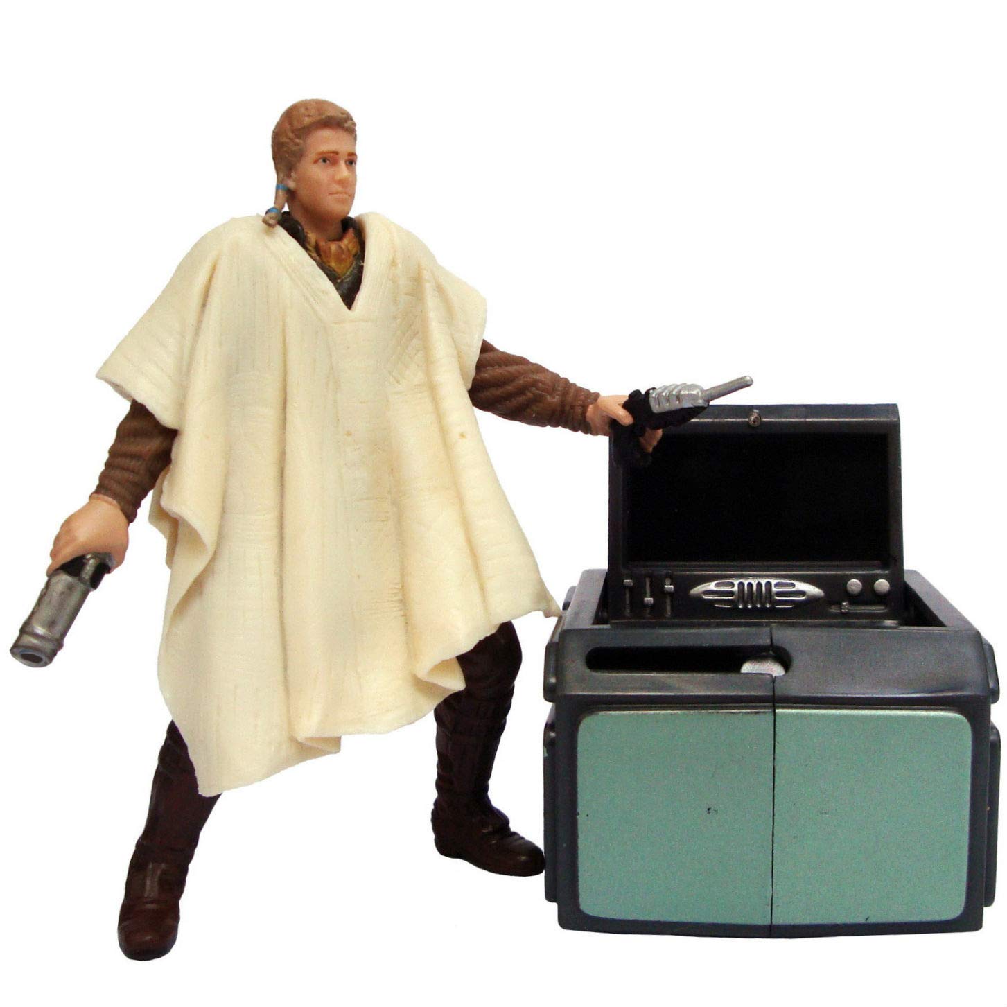 Star Wars Actionfigur: Attack of the Clones Anakin Skywalker Outland Bauer Verkleidung w/abnehmbarem Poncho, Blaster & Aufbewahrungsbehälter