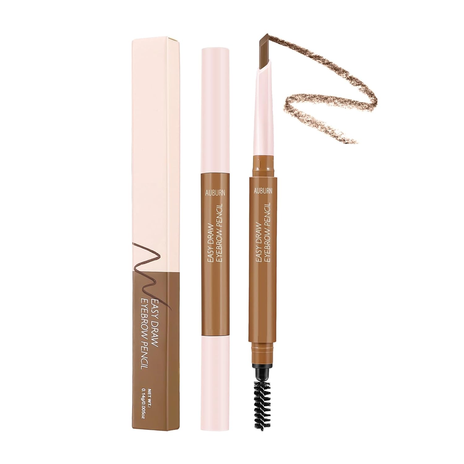 Dual-Ended Eyebrow Pen With Spoolie Brush – Waterproof Eyebrow Pencil, Smudge-Proof & Long-Lasting, Twist-Up Precise Application, Natural-Looking Brow Makeup For Women (#2, 0.14g)