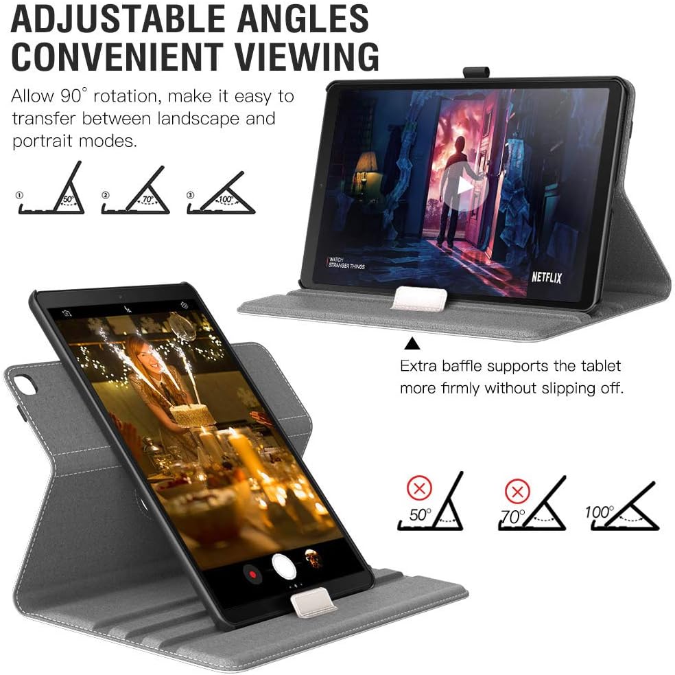 TiMOVO Case for Samsung Galaxy Tab A 10.1 2019(T510/T515), 90 Degree Rotating Stand Leather Protective Cover Swivel Case Fit Galaxy Tab A 10.1 2019 - Love Tree