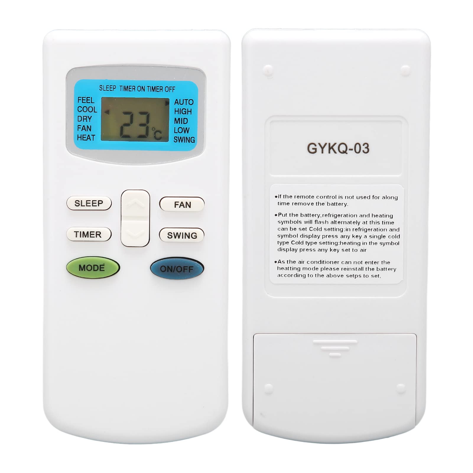 Mando a distancia universal para aire acondicionado TCL para Pioneer GYKQ-03 GYKQ-05 GYKQ-10E GYKQ-34 GYKQ-47 KT-TL1 KFR-23GW, repuesto