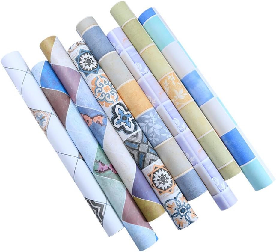 [YXSNG] 壁紙シール DIY シール式 デザイン3 はがせる モザイク模様 モザイク柄 のりつき シール壁紙 貼り替え 補修が