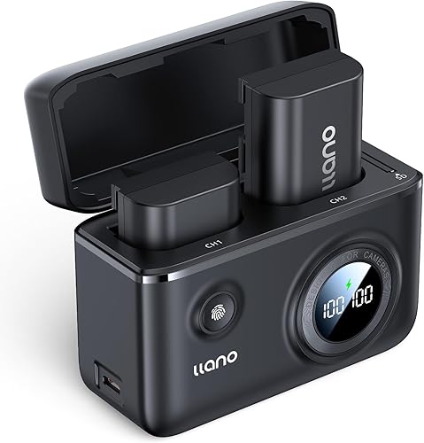 llano Paquete de 2 baterías LP-E6NH y cargador USB dual rápido de 18 W para Canon EOS R5, R5 C R6 Mark II, 5D 6D 7D Mark II III IV, 5DS, 60D, 70D,