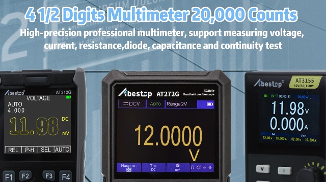 Image of AT272G Oscillograph 70MHz Digital Oscilloscope 3 in 1 Functions Oscilloscope + Multimeter + Generator /Signal Source with 2+1 Channels