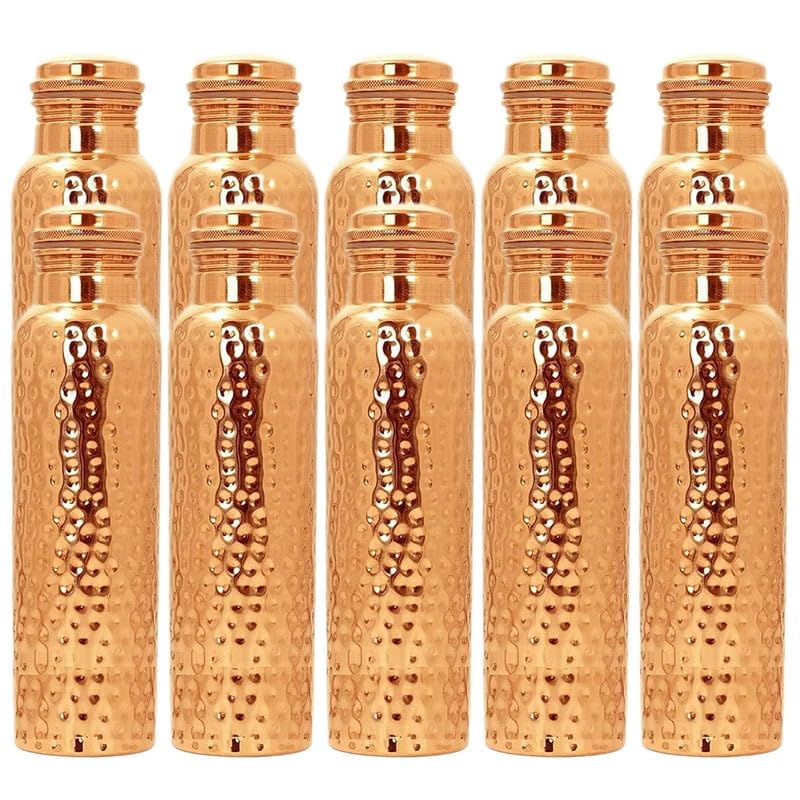 Botella de cobre puro de 1 litro Royal Kurta para almacenamiento de agua saludable en casa