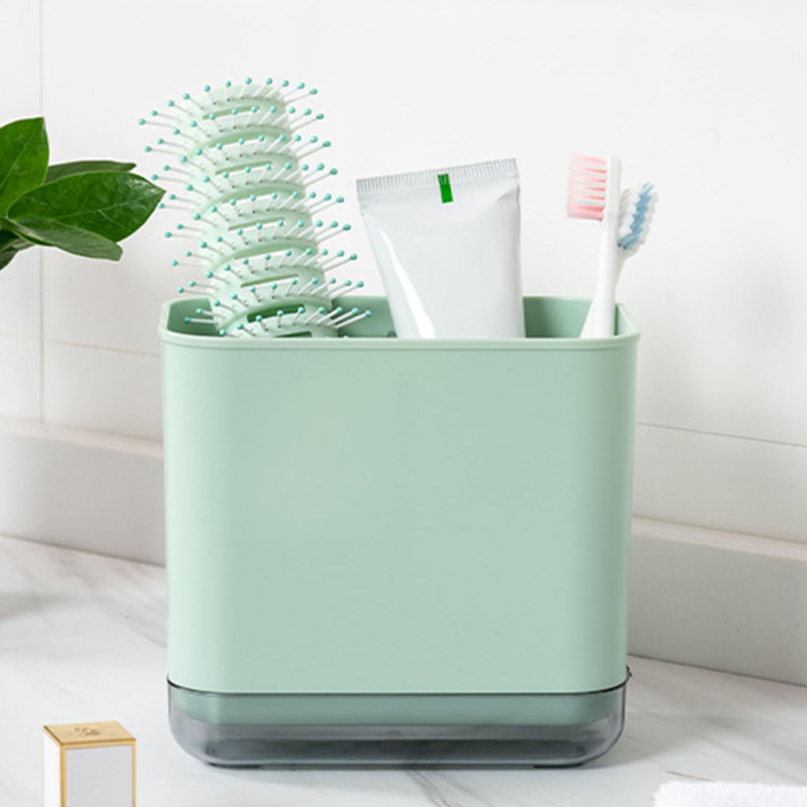 Soporte de palomado de plástico, portavasos para cubiertos de cubiertos creativos. (Verde)