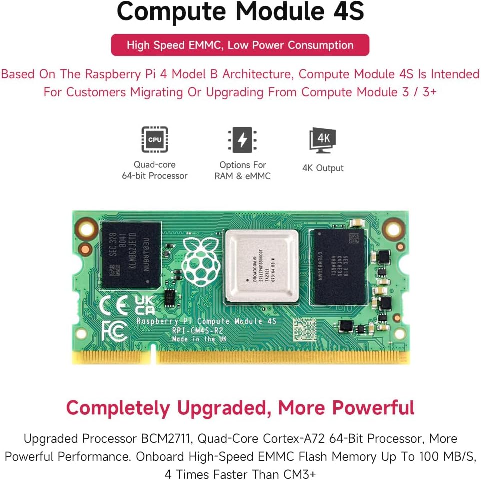 Waveshare Compute Module IO Board with PoE Feature Composite Breakout Board for Developing with Raspberry Pi CM3 / CM3L / CM3+ / CM3+L