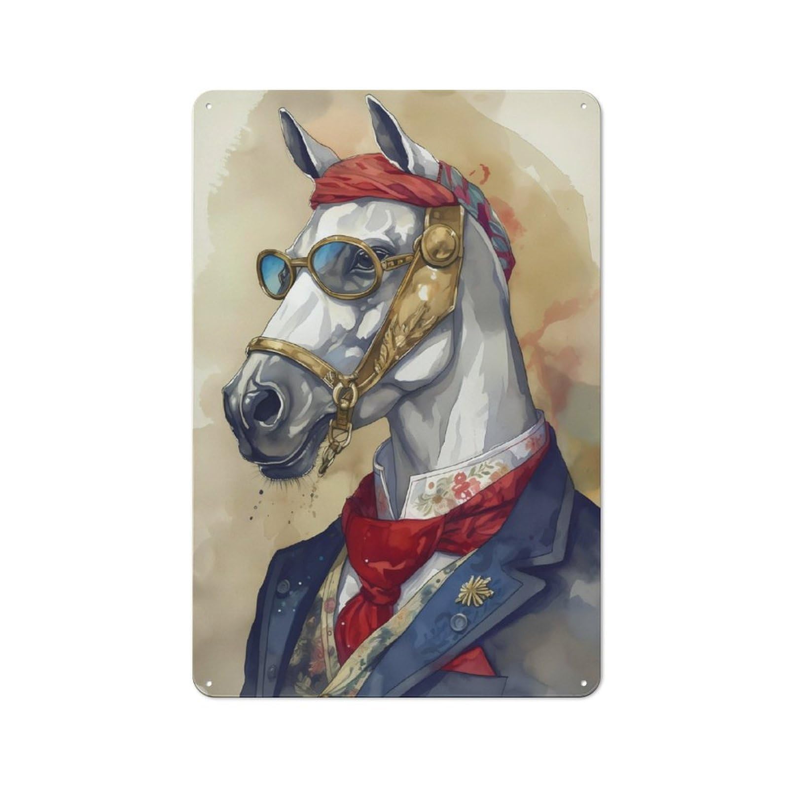 Junmoney Horse Fantasyland Metal Wall Sign 30X20cm Featuring For Garage Wall, A Housewarming Gift For People Furnishing A Garage