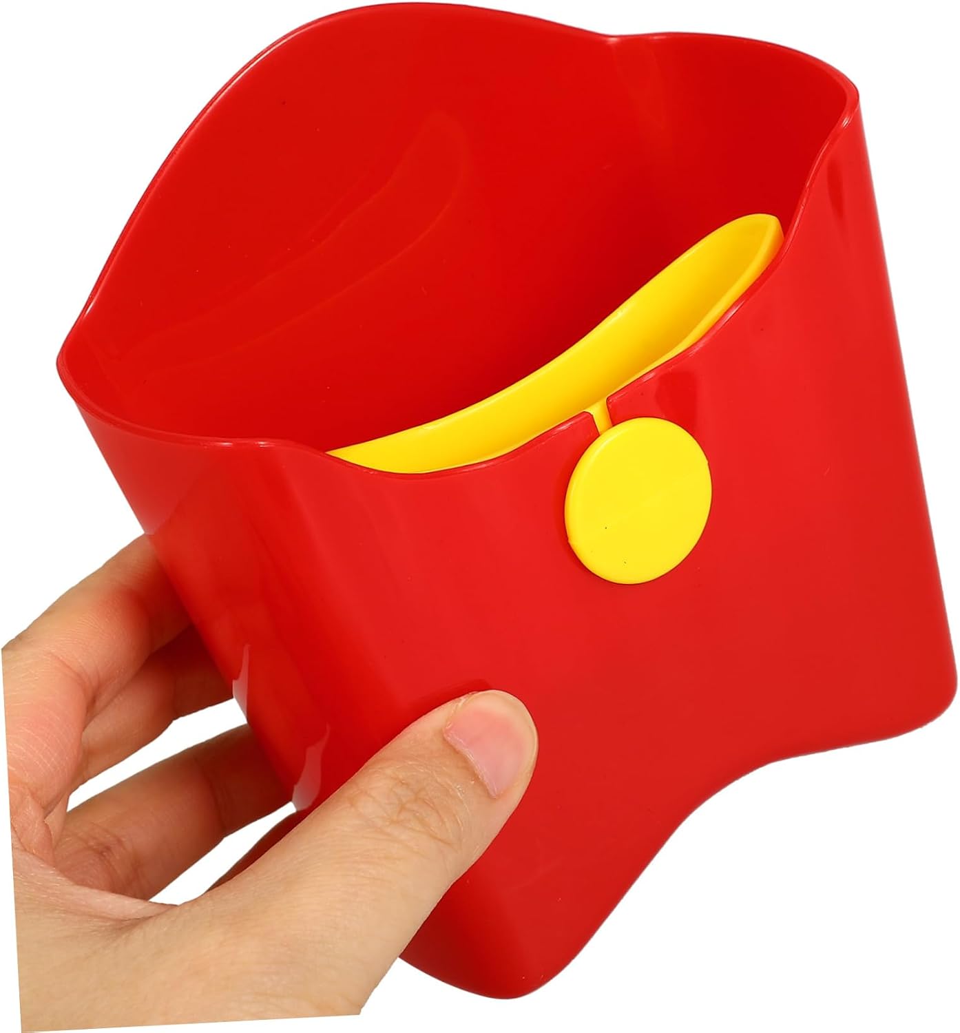 Reusable French Fry Snack Cup Holder, Portable PP Red Serveware