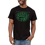 Junk Food Standard Classic Crew Neck, Authentic Details, Unisex Fit, Seattle Seahawks-Black Large