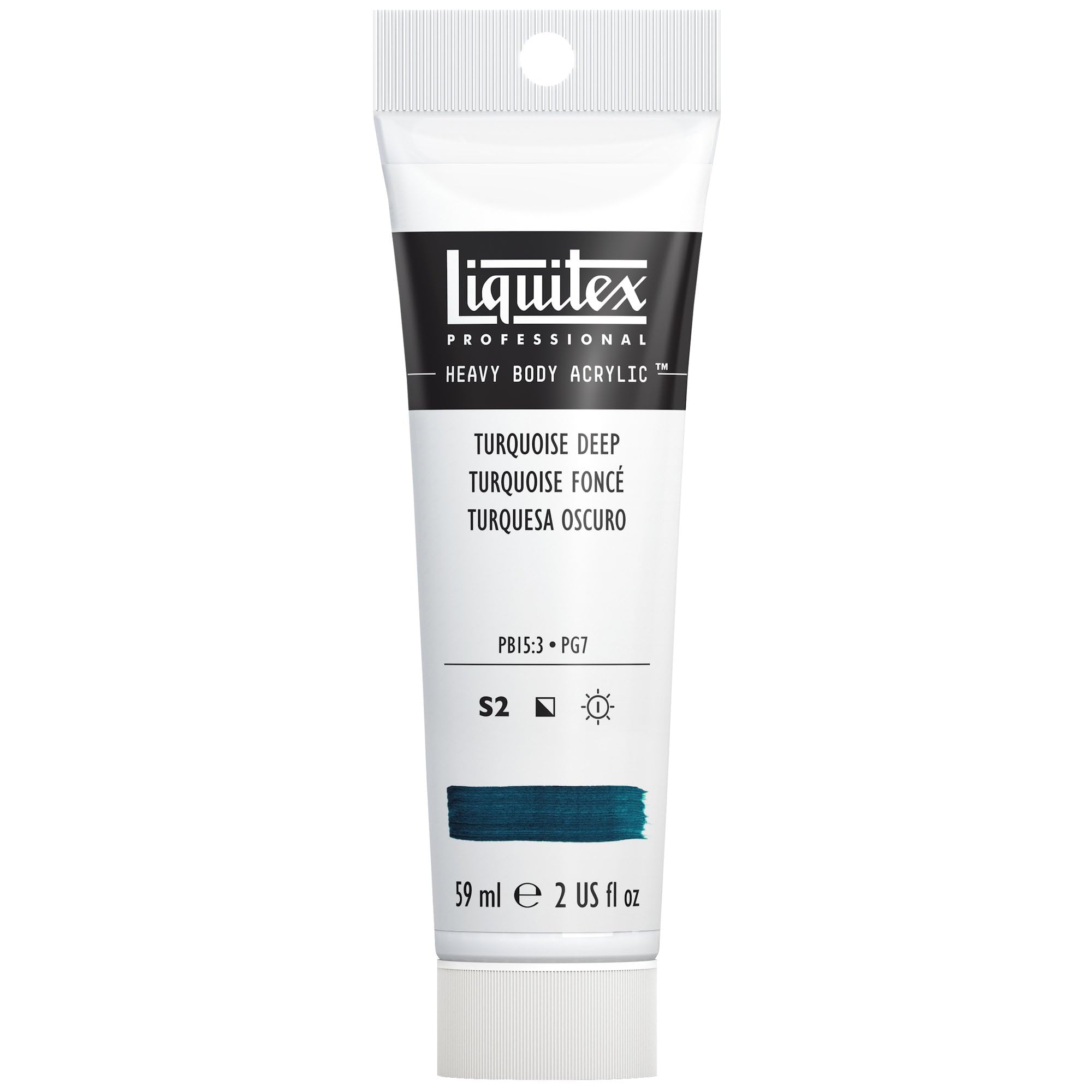 Liquitex 1045561 Professional Heavy Body Acrylfarbe in Künstlerqualität mit ausgezeichneter Lichtechtheit in buttriger Konsistenz, 59ml Tube - Dunkeltürkis