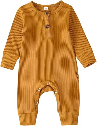 Newborn Baby Boy Girl Knitted Romper Jumpsuit Solid Long Sleeve Legging Bodysuit Playsuit Clothes Winter 0-18M