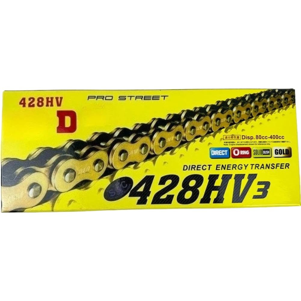 Catena per moto compatibile con bici ATV 520 525 530 428 120 136 maglie(DID428V 136LINKS)