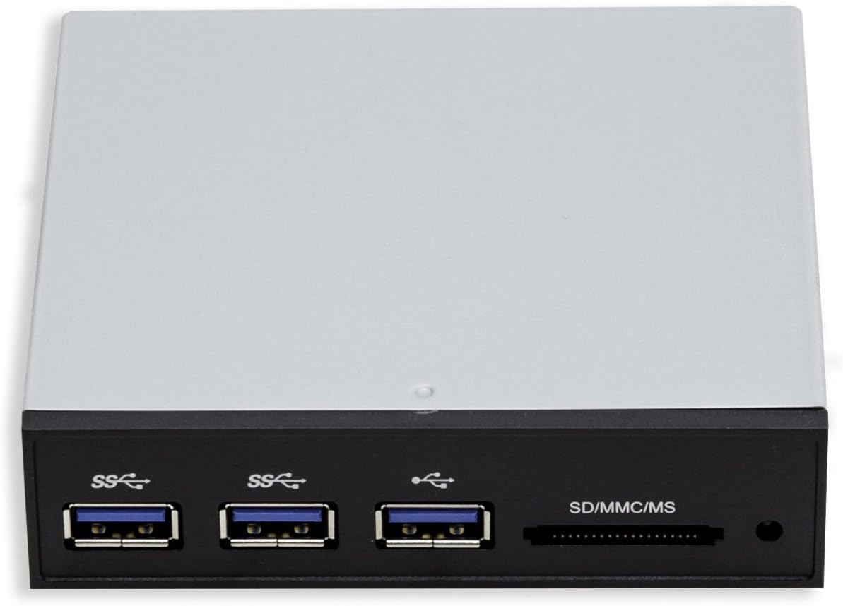 InfoZone 3.5-Inch Front Bay USB 3.0 Expansion Port and Card Reader Front panel (SY-HUB50044)