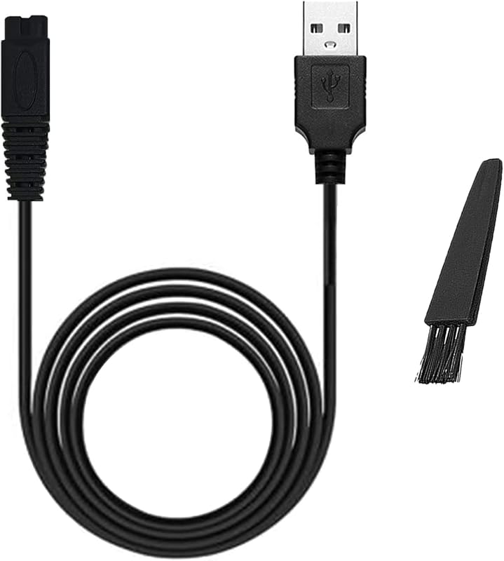 Cabo carregador USB LinMei compatível com Microtouch Solo, 80,01 cm, com escova de limpeza