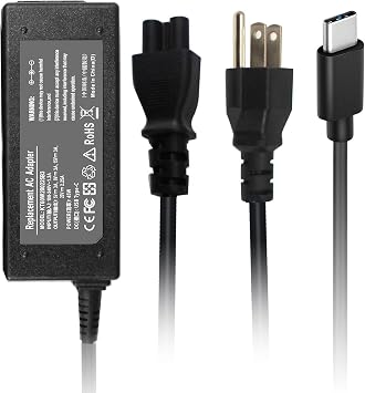 USB C Laptop Chrombook Charger Type C Charger for Lenovo Thinkpad/Yoga/Chromebook for HP Chromebook X360 for Dell XPS and Latitude 5000
