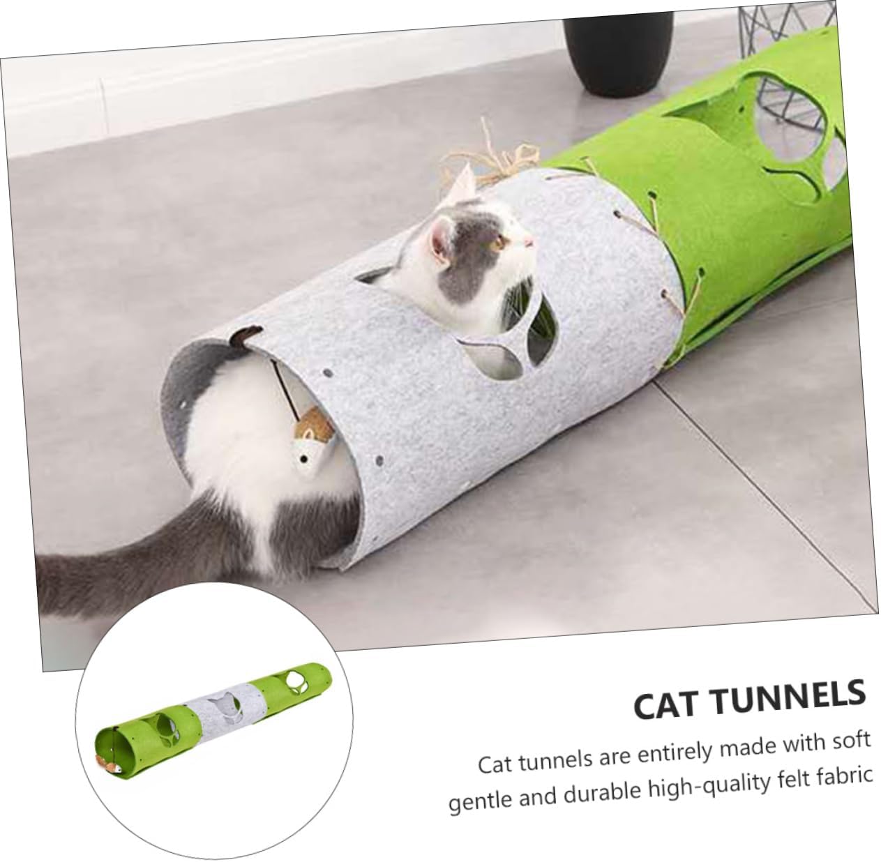1set Cat Tunnel Mats Felt Tunnels for Indoor Fun Interactive for Happy and Healthy Pets and Engaging Playtime for Your Feline Friends