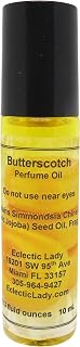 Butterscotch Perfume Oil, 0.3 Oz Portable Roll-On Fragrance with Long-Lasting Scent, Delightful Essential Oils and Jojoba Oil For Daily Use