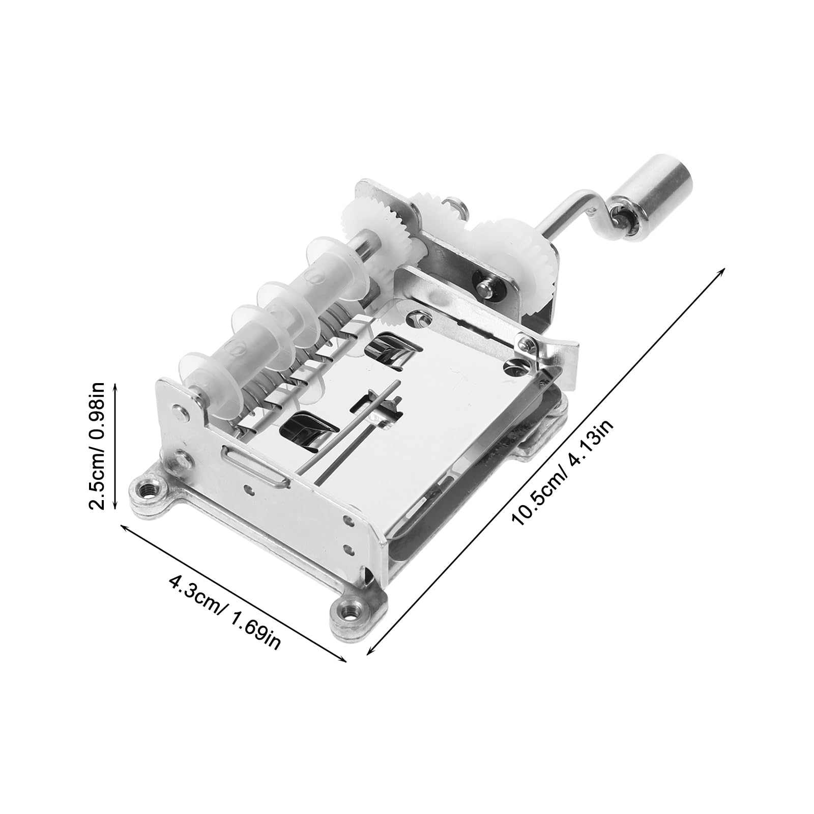 BESPORTBLE Movimento Carillon a Manovella 15 Note in Lega Argento