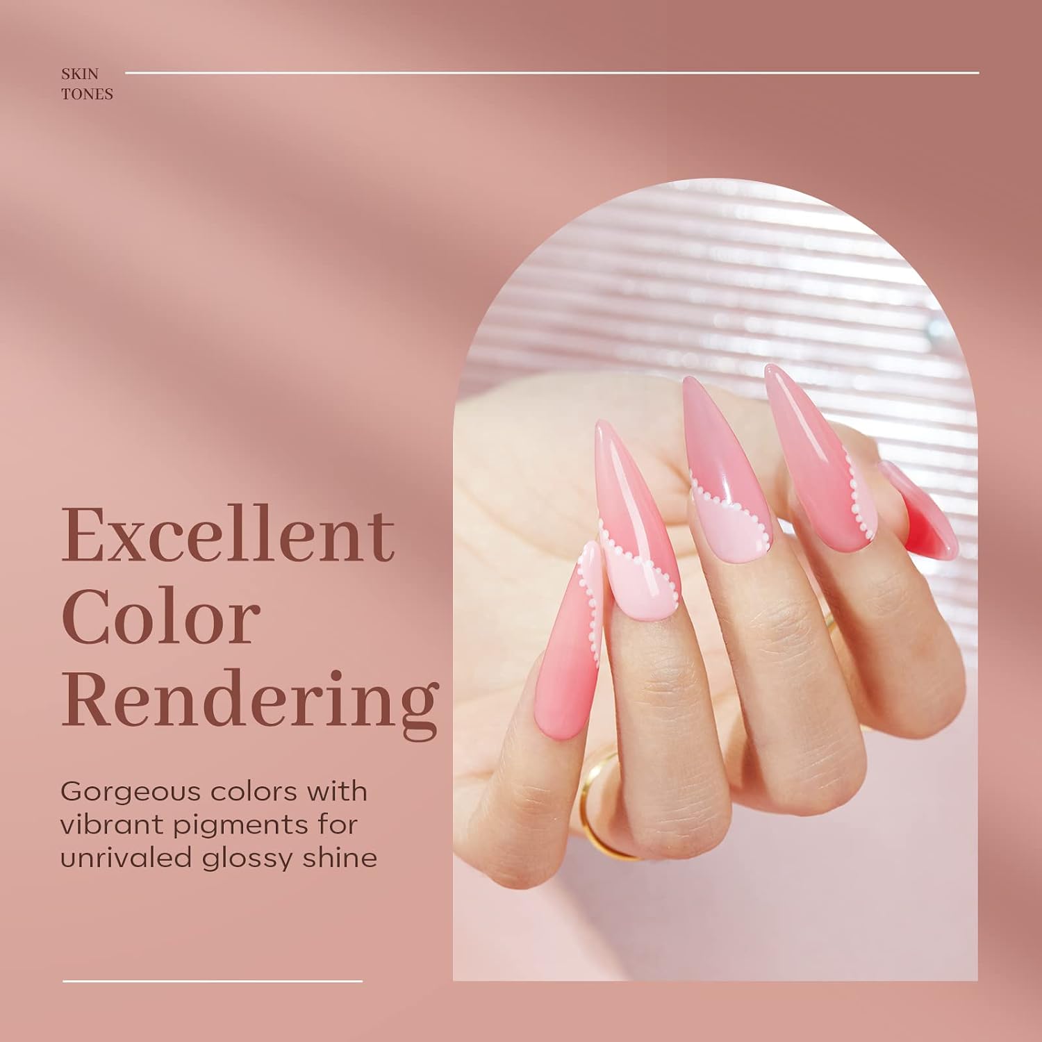 modelones Poly Nail Gel Set, 6 Colors Nude Pink Brown Daily Collection Poly Extension Gel Set Builder Manicure DIY Design Nail Art Home Salon Beauty Gift