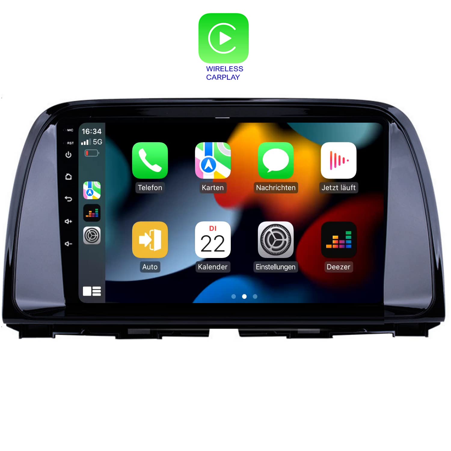 Kompatybilny z: Mazda CX-5 KE 11-17 9" Touch Android Display GPS Navi CarPlay Android Auto