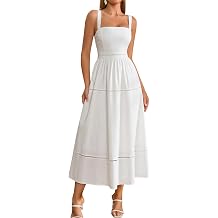 Colysmo Corset Midi Flowy Bridal Shower Summer Wedding Guest Dress | Stretchy A-Line Casual Sundress, Engagement Photoshoots, Bridesmaid, Semi Formal