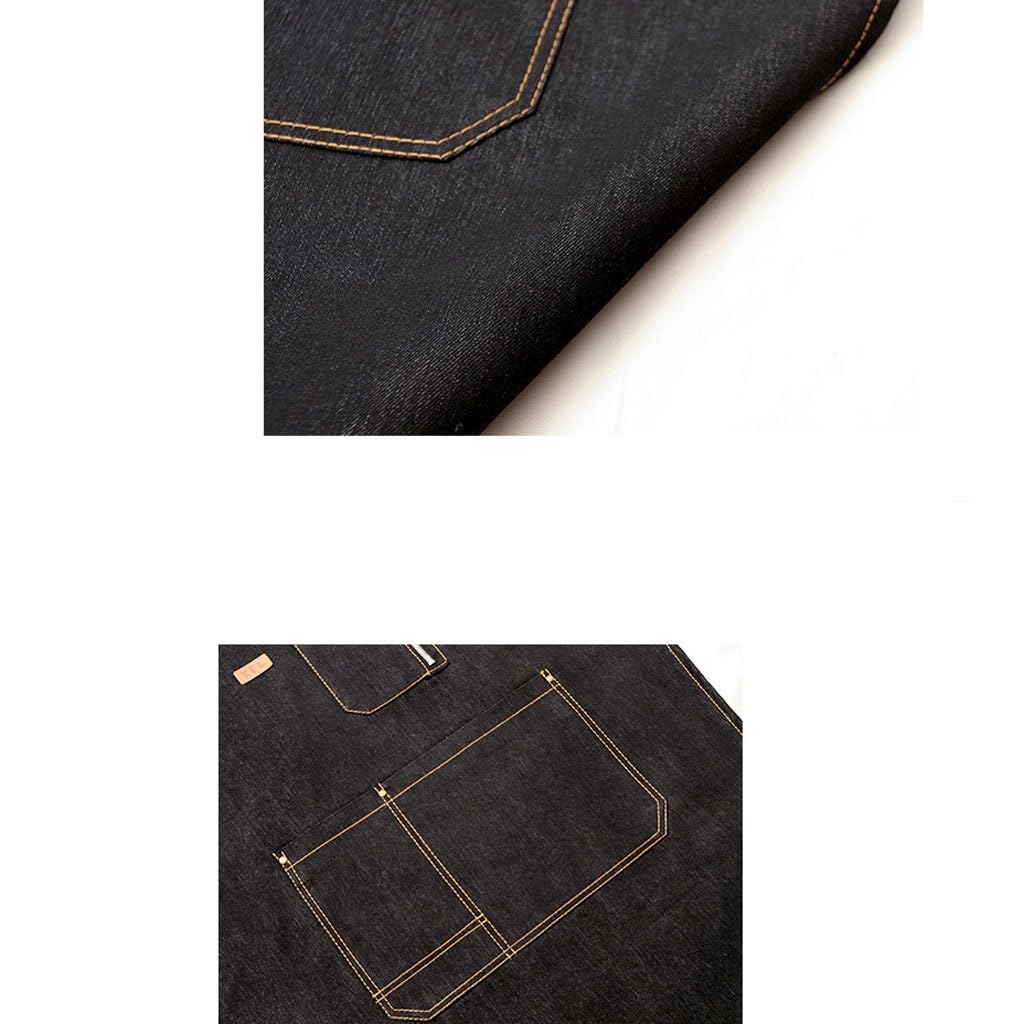 NEBE Grembiule da cameriere Grembiule di jeans, parrucchiere, negozio di tè al latte, panetteria, cameriere di ristorante, nail art, tuta da pittura Grembiuli Grembiule