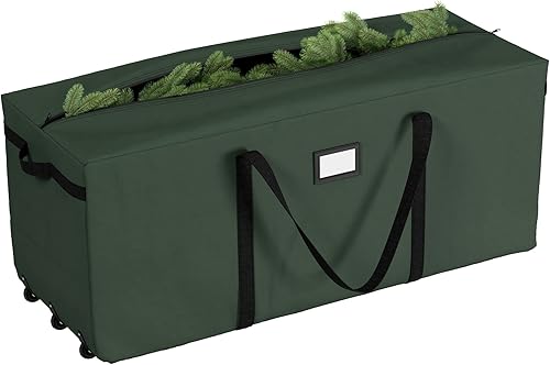 Miniatura 8 de Bolsa de almacenamiento prémium Elf Stor para árbol de Navidad, bolsa con ruedas, Poliéster & Mezcla de poliéster, Verde, L