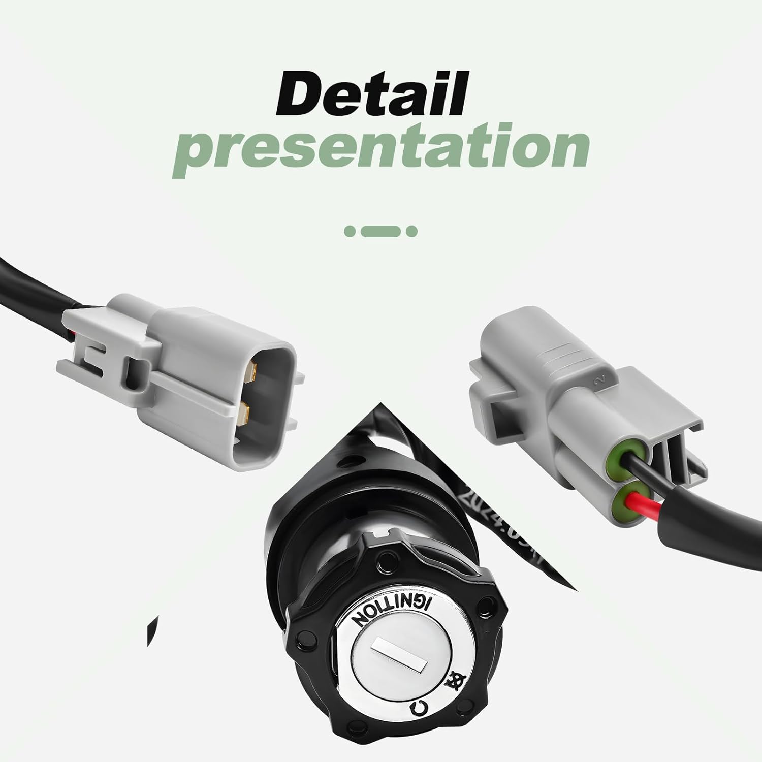 Ignition Switch Lock Kit with 2 Keys Compatible with 2022-2024 CFMOTO Quad CF600 CF800AU CF1000AU Cforce 400 600 800 1000 X6 X8 X10 ATV Replace 9dsv-011000-6k00