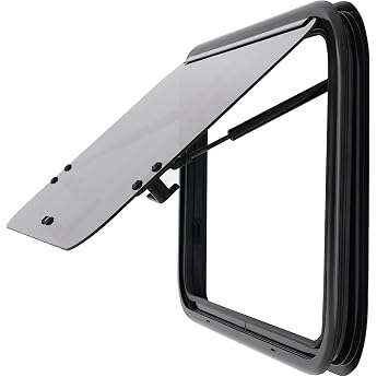 Motorhome Window with Fly Screen and Integrated RV Window Caravan Camper Hinged Window Side Window Motorhome Window RV Folding Window External Push Window for Campers 700 x 450 mm
