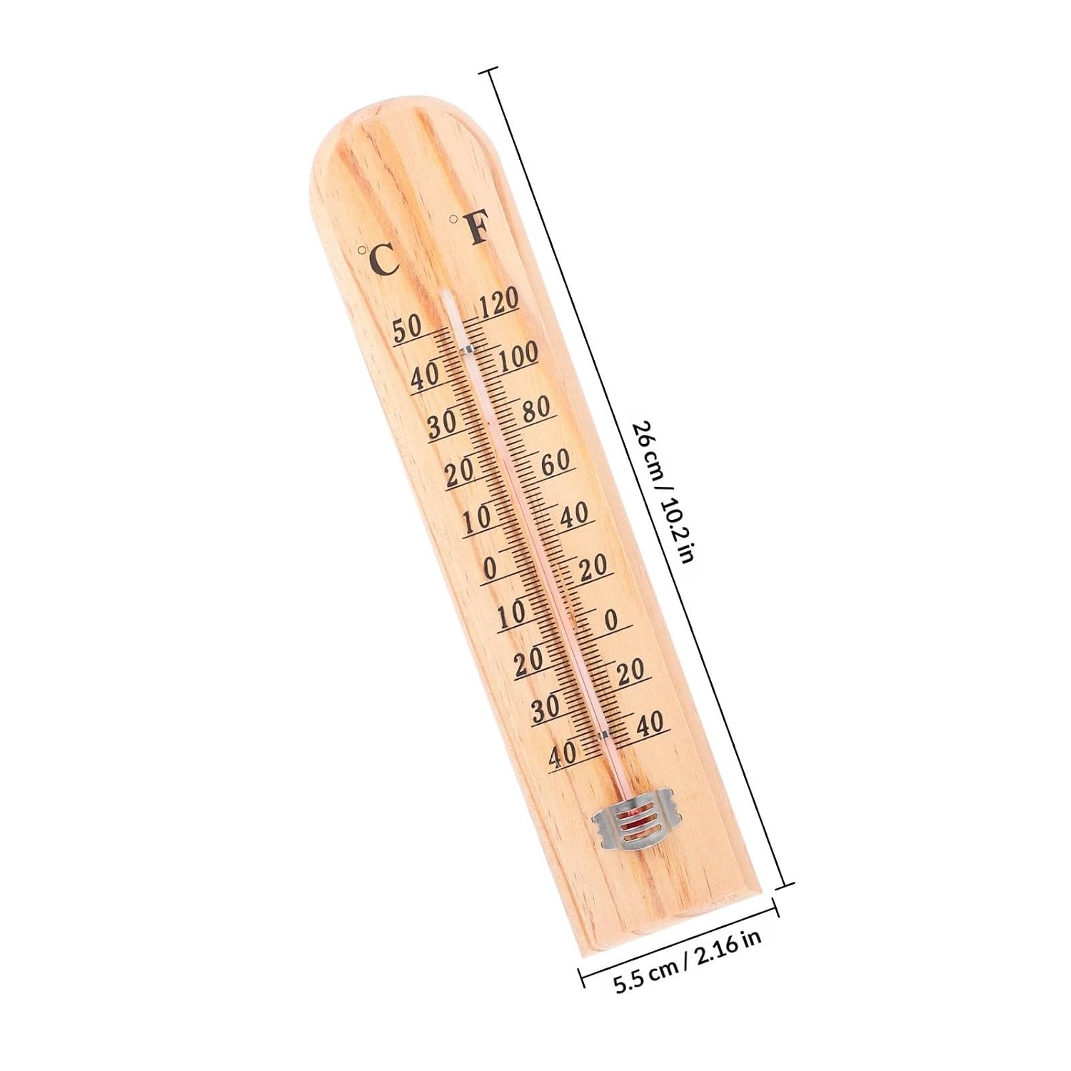 2pcs Wooden Wall Thermometer for Animal Farming, Warehouse Use