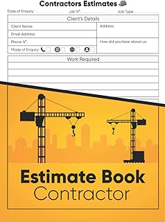 Estimate Book Contractor: Job Estimate Quote Record Book With Client Details & Contact Log | Contractor notebook Organizer with Dot Diagram Sheets For ... & Inspection Notes | A4 Format-120 pages
