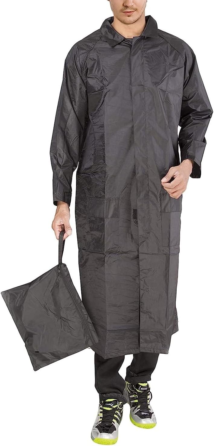 SGL Unisex Long Black raincoat Size: Large.