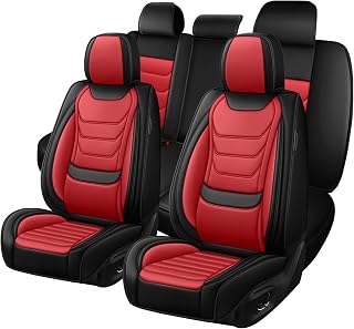 AutoSitzbezüge für Volkswagen VW Touran 2002-2026 Sitzbezüge-Schwarz-rot