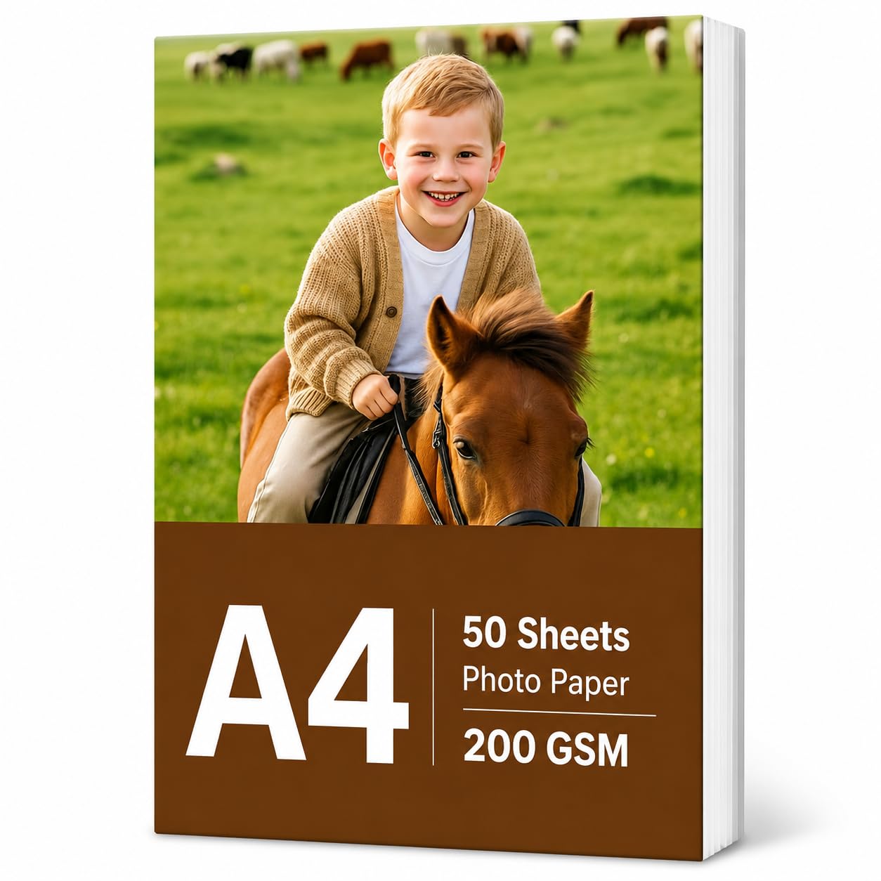 Carta Fotografica A4 Lucida 200g/m² 50 Fogli Bianco Brillante