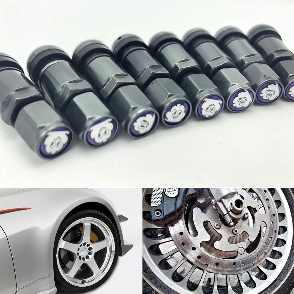 8pcs Car Tubeless Tire Valve Stem Aluminum Tire TPMS Valve Stem | 8pcs Car Tubeless Tire Valve Stem Bolt-in Aluminum Alloy Explosion Proof Wheel Tire TPMS Valve Stem With Dust Caps