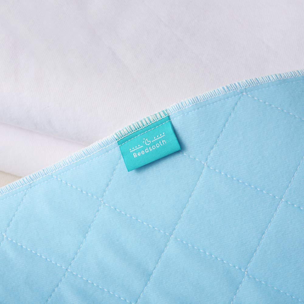 Beedsooth Set di 2 Assorbente Impermeabile Coprimaterasso, Lavabile Incontinenza Protezioni Materasso Foglio per Bebè Bambini Adulti Animale Domestico, Anziane - Blu, 70x90cm