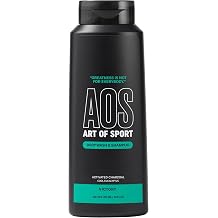 Art of Sport Mens 2-in-1 Body Wash and Shampoo with Charcoal Activated, Eucalyptus Fragrance, Made for Athletes, Victory Scent, 16 fl oz