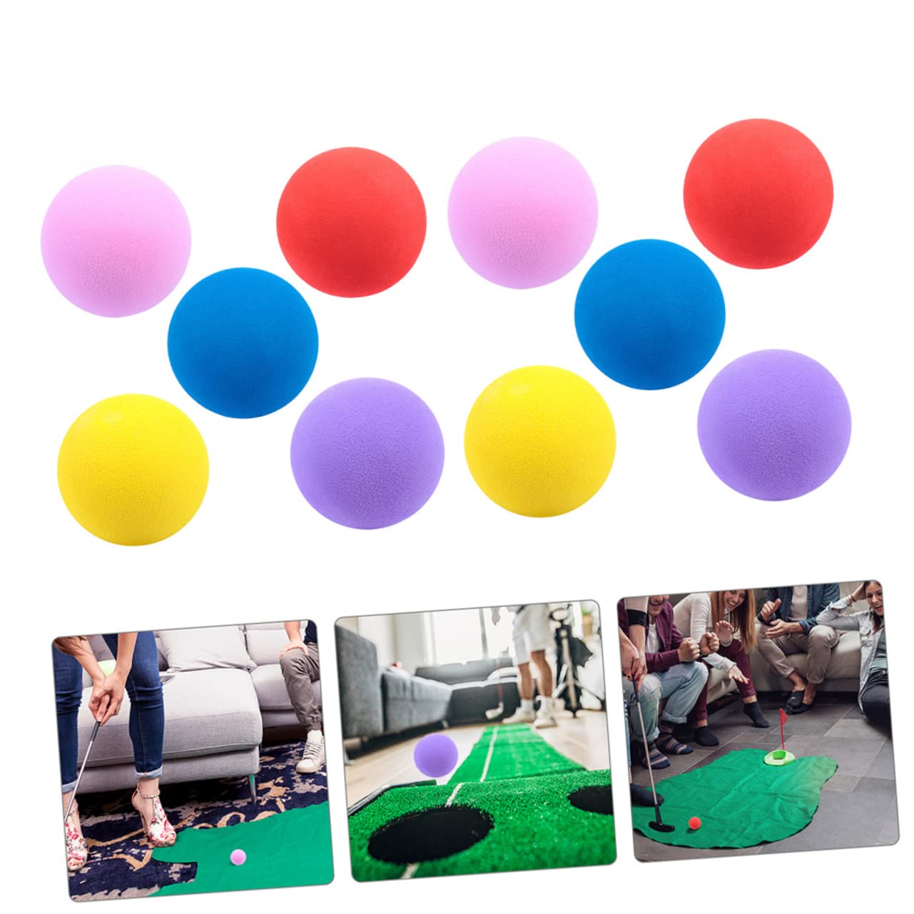 Abaodam 2 Set Golf Kickball Allenamento Al Chiuso Giocattolo Volante Tennis Calcio Rugby Allenamento Giocando A Pallone Palla Per La Pratica Allenamento Con La Palla Eva 10 Pezzi * 2