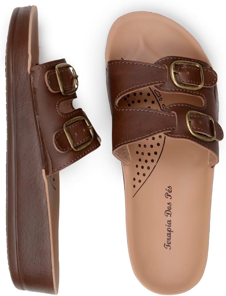 Sandália Ortopédica Feminina para Esporão e Fascite Plantar- Conforto Extremo,Antiderrapante,Alívio da Dor no Calcanhar