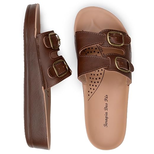 Sandália Ortopédica Feminina para Esporão e Fascite Plantar- Conforto Extremo,Antiderrapante,Alívio da Dor no Calcanhar