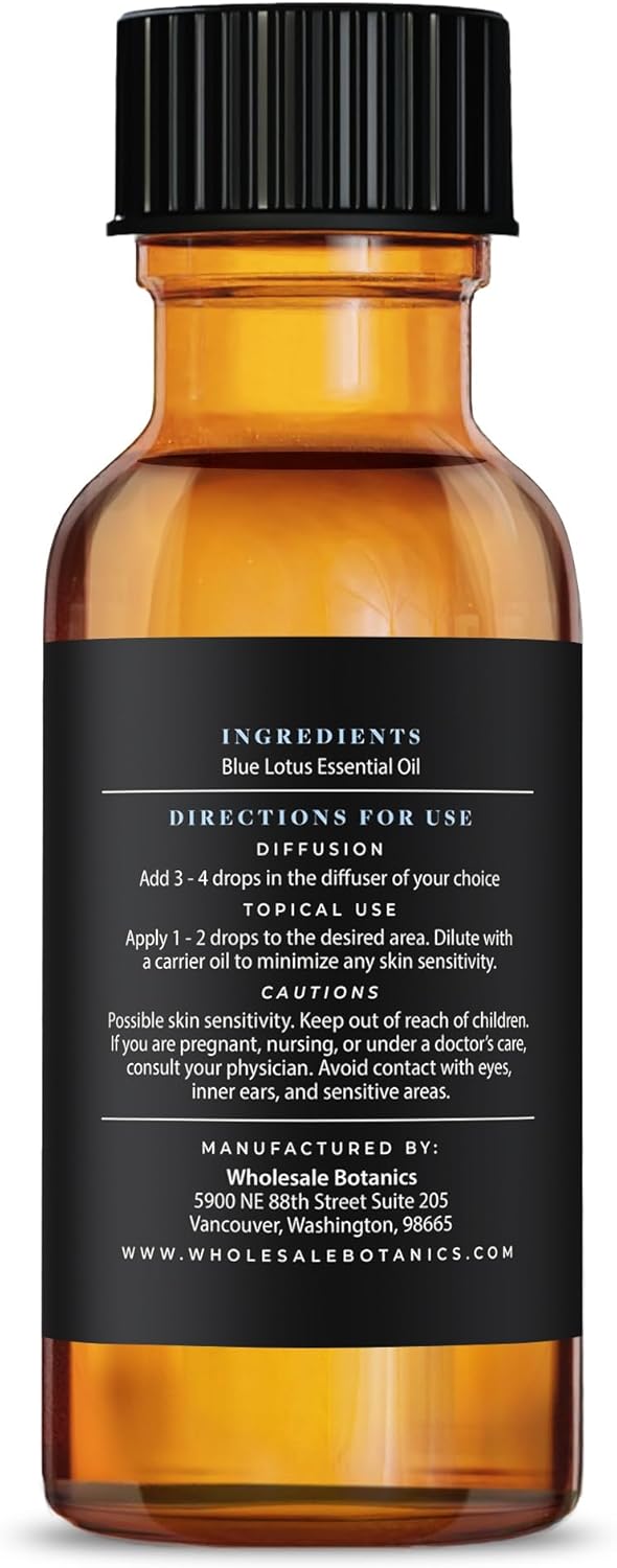 Blue Lotus Essential Oil by Wholesale Botanics | Premium Grade Essential Oil | for Aromatherapy, Soaps, Lotions, & Candles | Vegan & Cruelty Free (0.5 Fl Oz) - Image 3