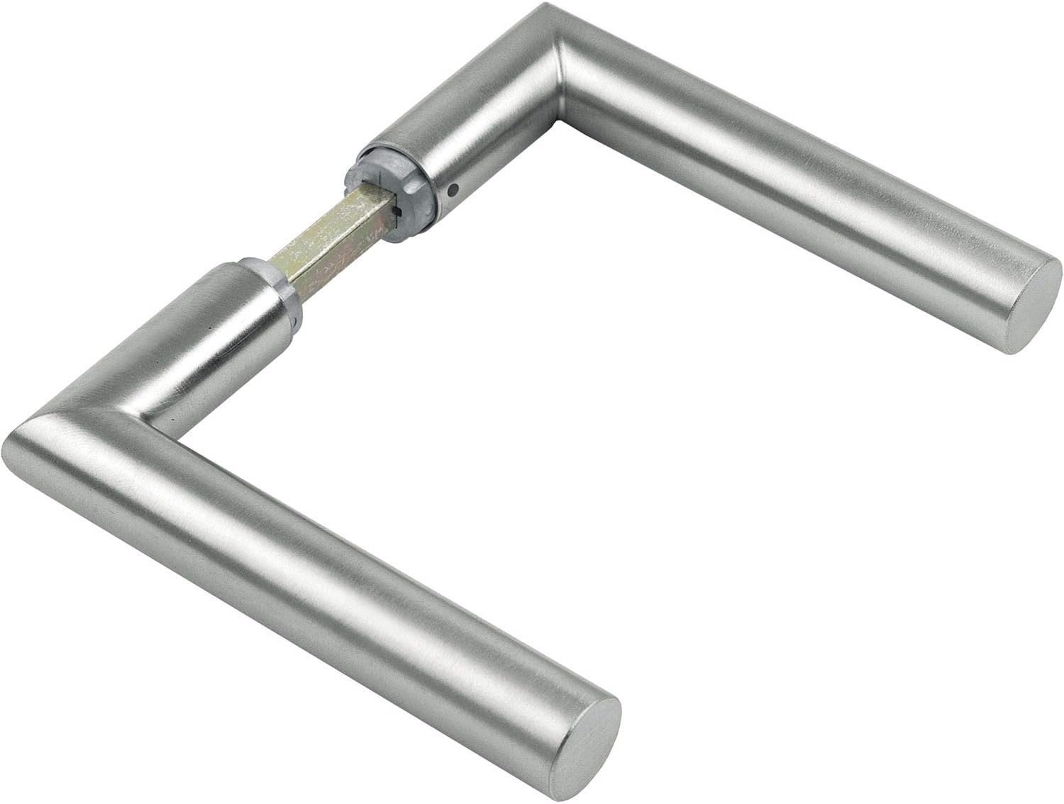 HOPPE3405185 Door Handle Set Amsterdam Without Rosettes Matte Stainless Steel Suitable for Glass Doors