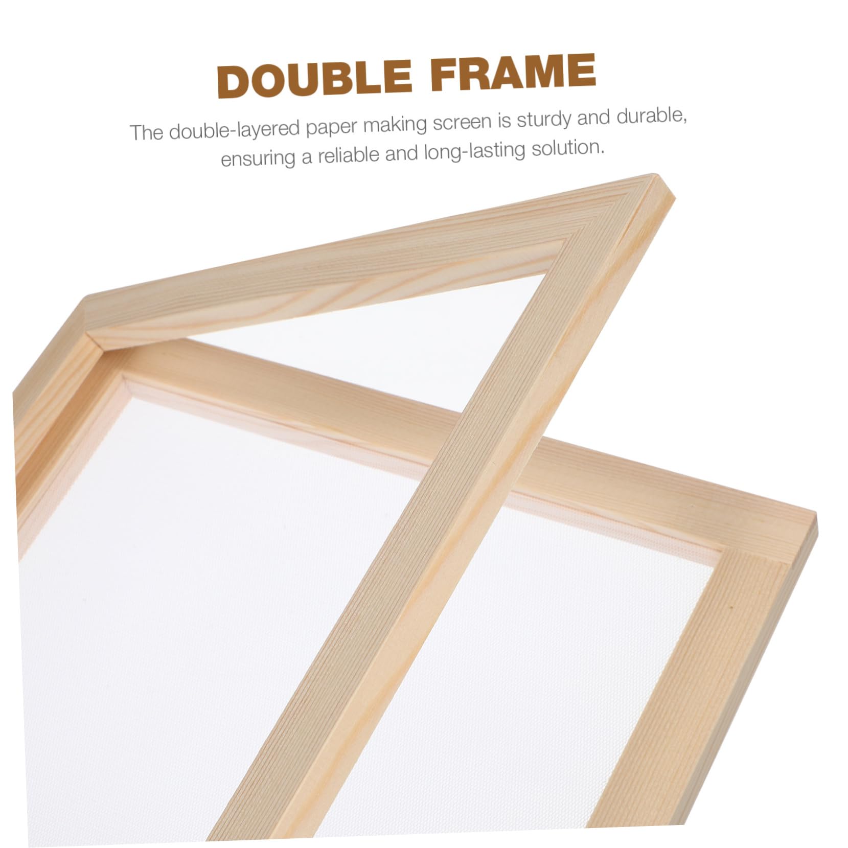 Gogogmee 3Pcs Wooden Paper Making Frame Natural Crafting Screens for Homemade Paper Includes Easy to Clean and Use